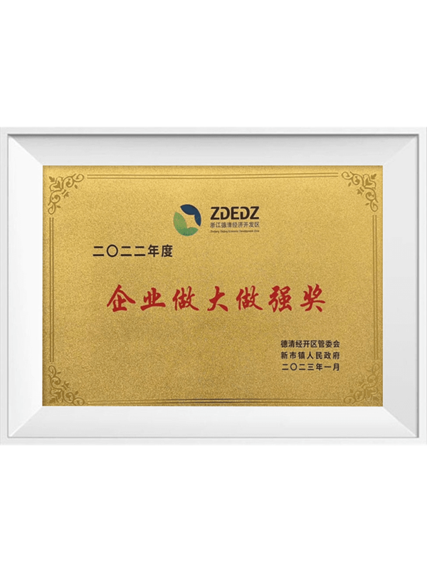 2022年度 企業(yè)做大做強獎